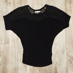 🔥 Jennifer lopez knit lace top, black 🔥